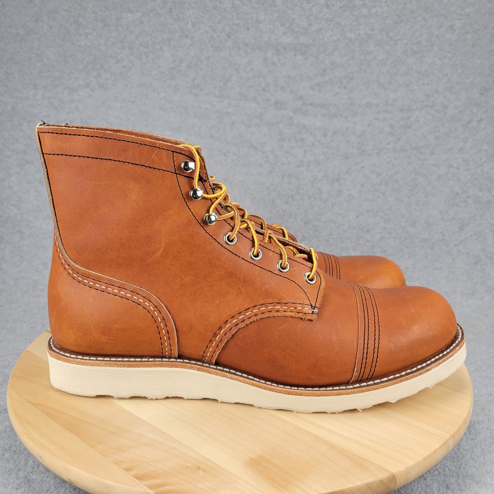 Red Wing Iron Ranger 8089 Mens 11.5 D Oro Legacy Leather Wedge Sole Boots - Picture 4 of 11